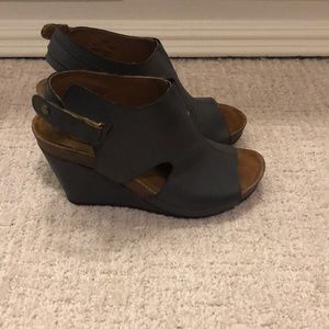 Gray leather sandals by DIBA.True* 6.5 Well made and taken care of.